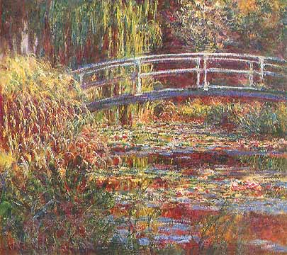 Stagno con ninfee, armonia rosa